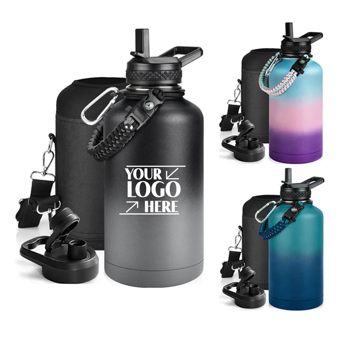 Gradient Color Space Water Bottle Set 1