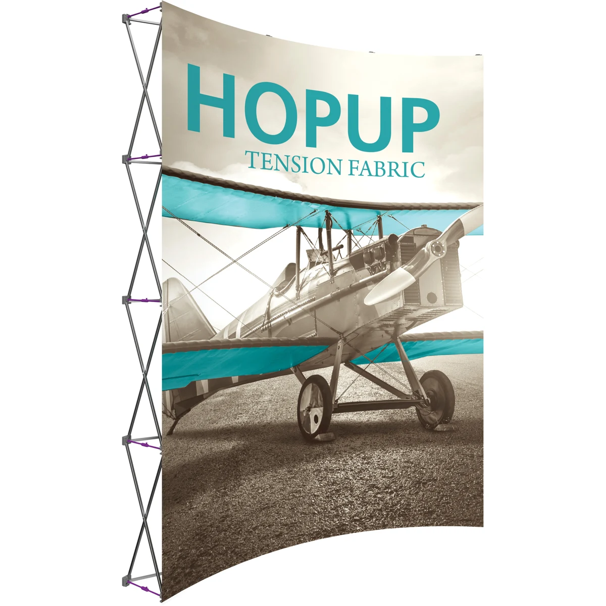 Hopup 8ft Extra Tall Curved Display & Front Graphic 1