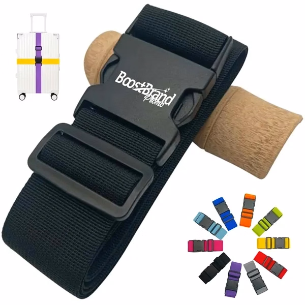 Custom Adjustable Luggage Strap with Security Buckle — Travel Agency Promotional Item