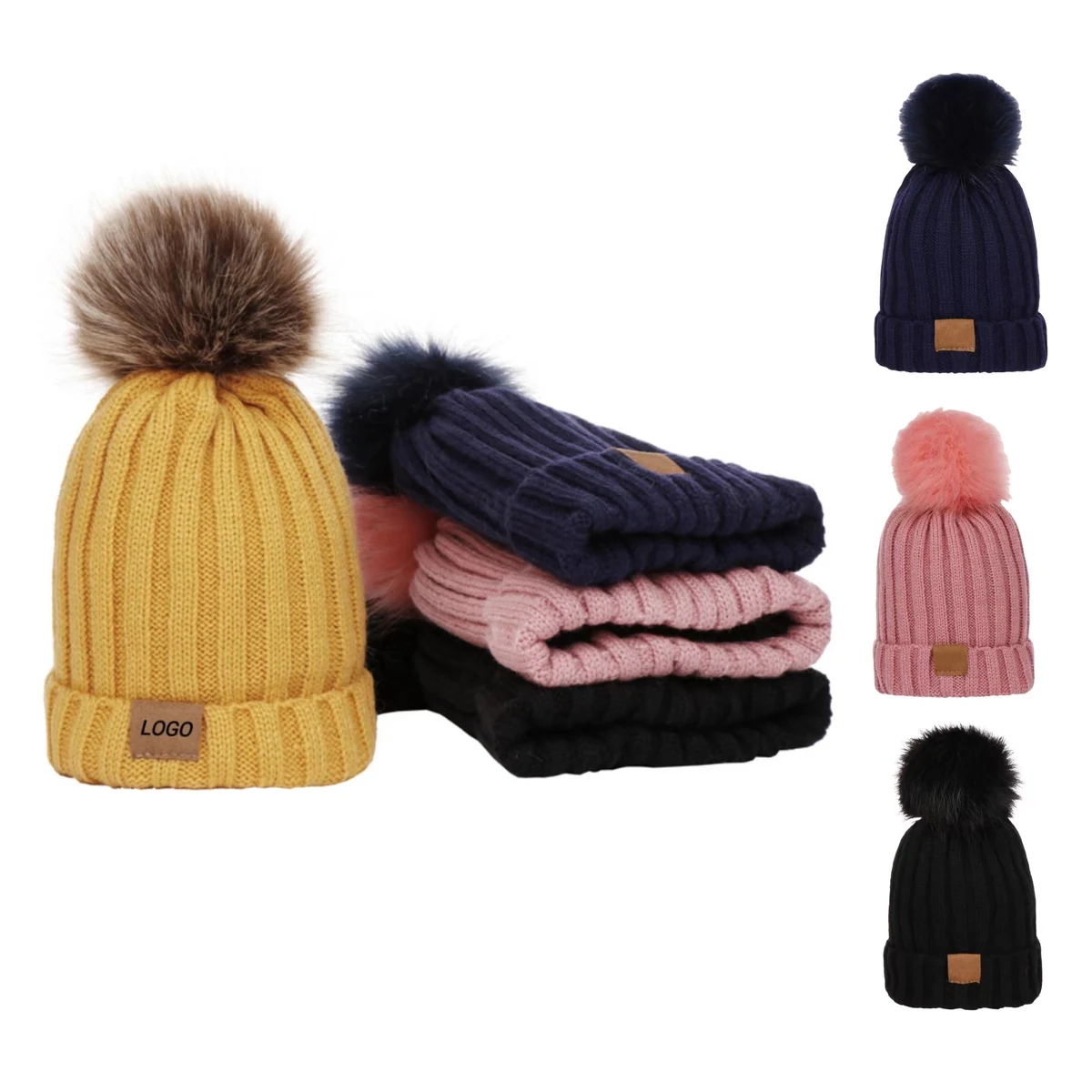 Baby's Winter Knit Beanie Hat 1
