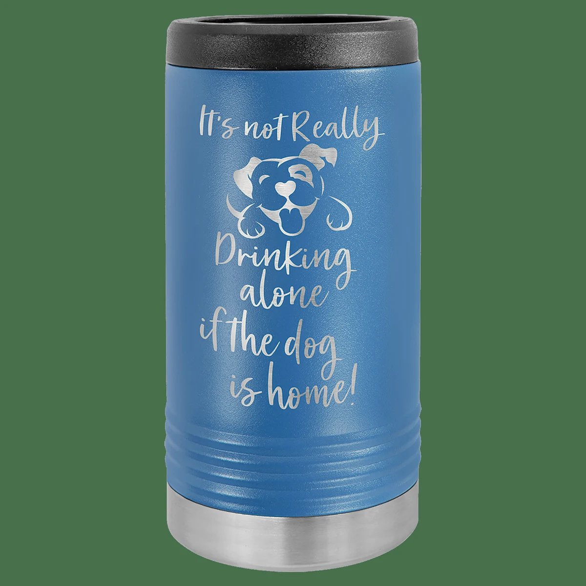 Royal Blue Laser Engraved Polar Camel Slim Beverage Holder 1