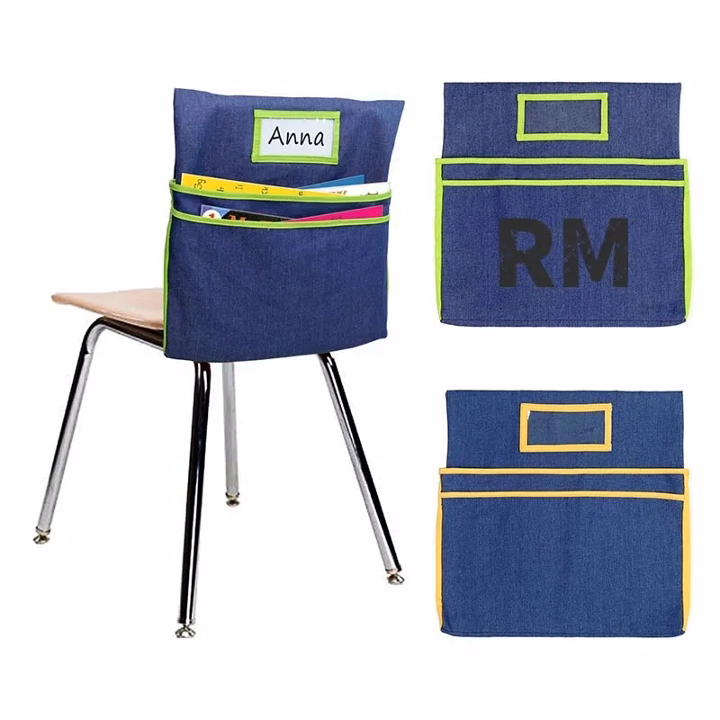 Chart Denim Storage Organizer For Chair