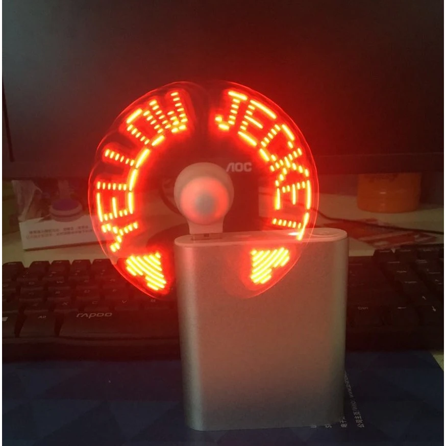 Cell Phone Portable LED Light-Up Fan 1
