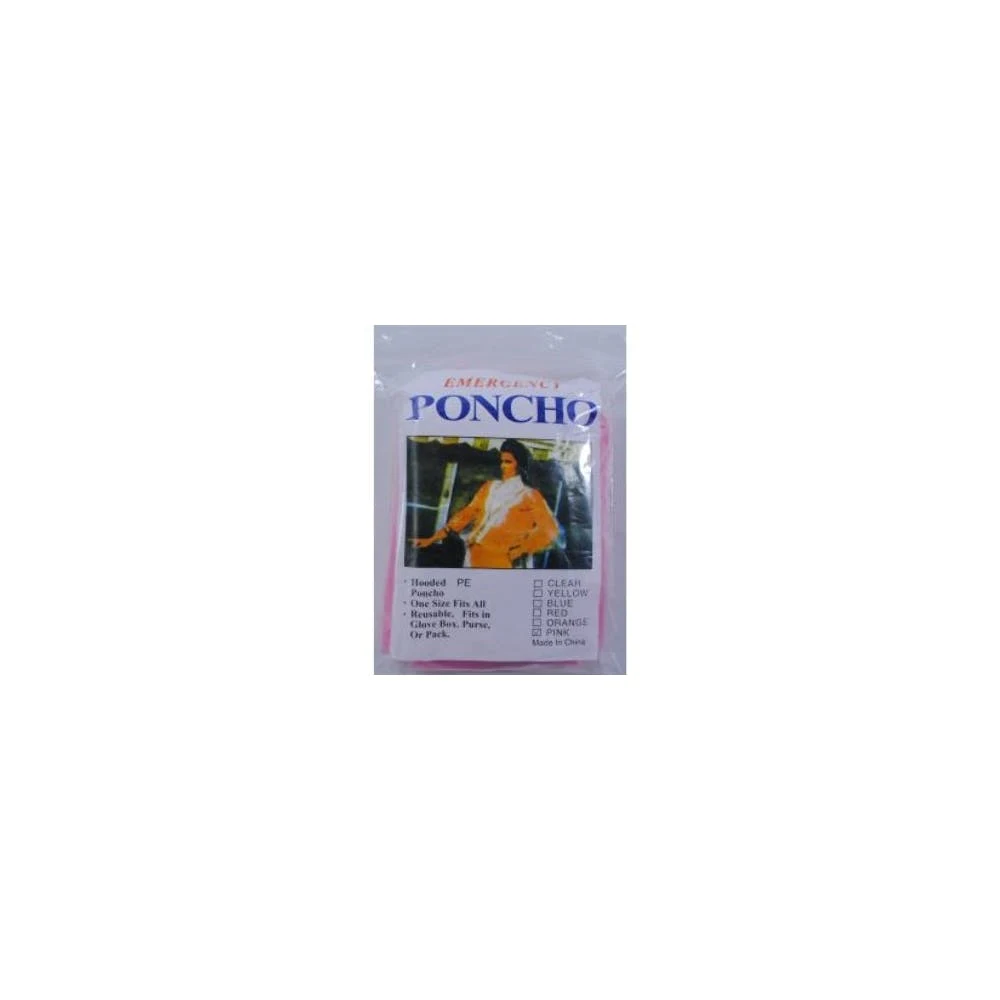 Pink Emergency Poncho 1