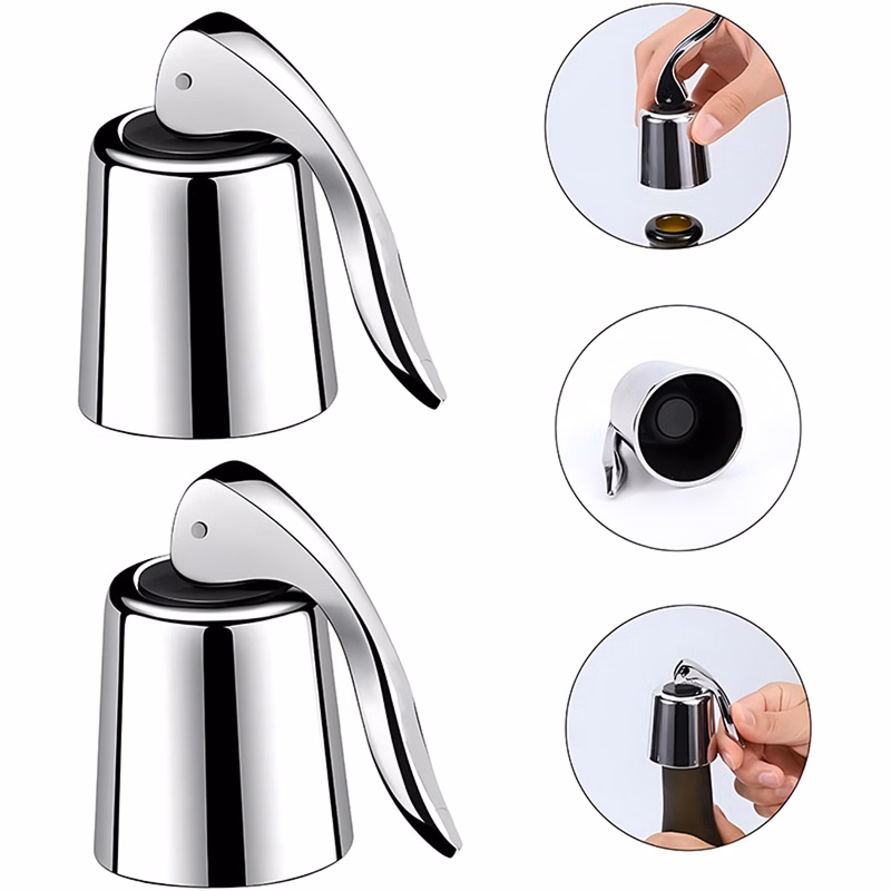 Stainless Steel Wine Stoppers with Silicone Seals