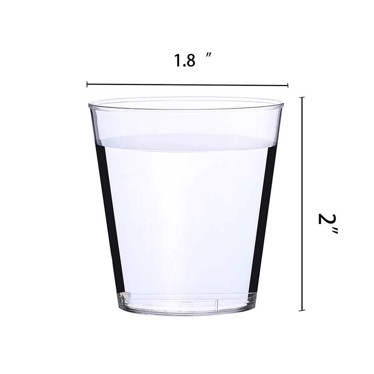 Hard 2 OZ Thickened Plastic Cup 1