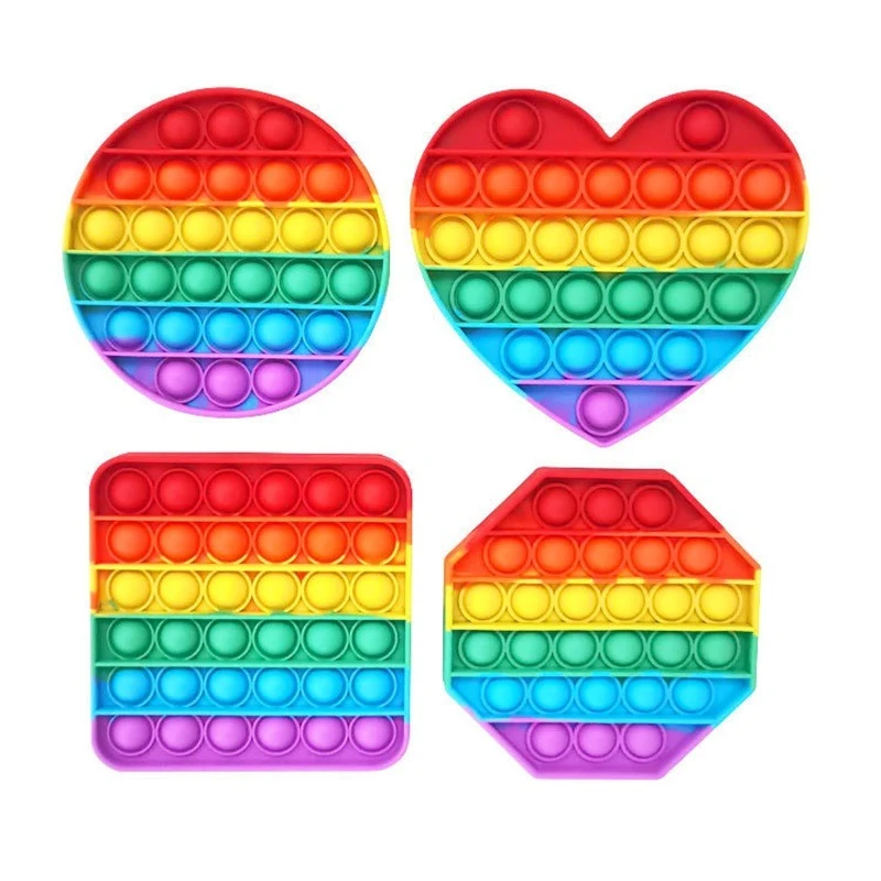 Silicone Rainbow Push Pop Fidget Toy 1
