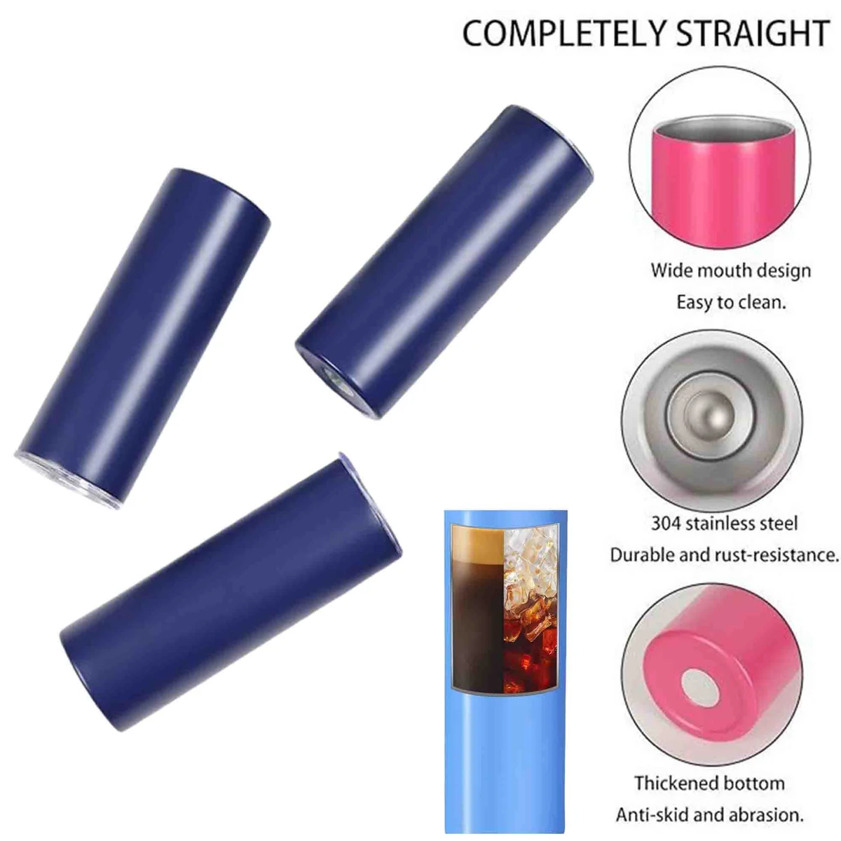 Skinny Tumblers With Straws And Lids 1