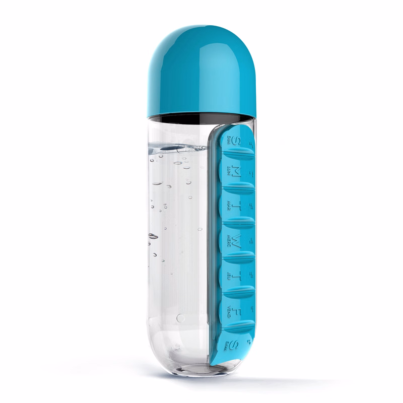 20 oz In Style Pill Organizer Water Bottle