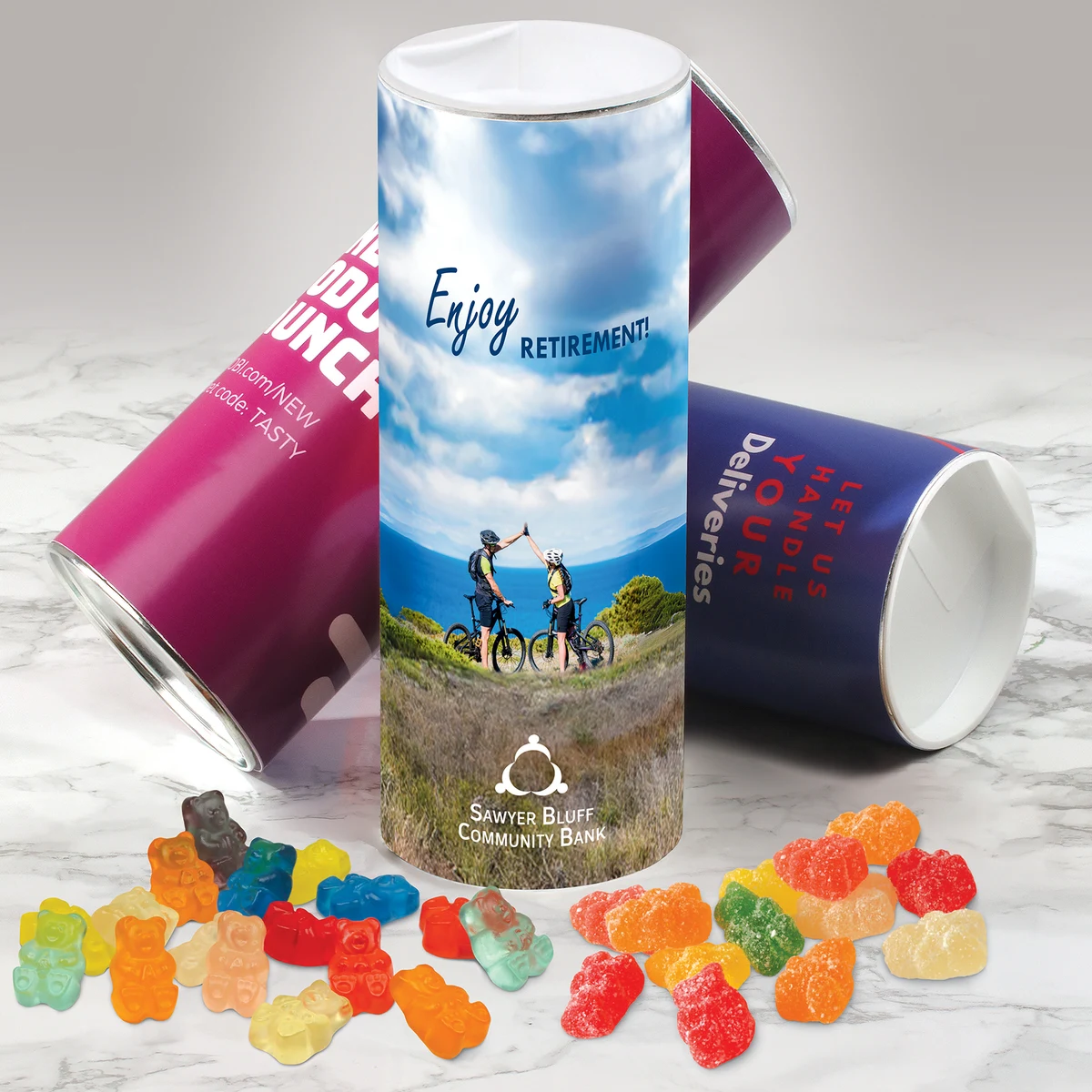 cylinder with Albanese Gummi Bears & Sour Gummi Bears 1