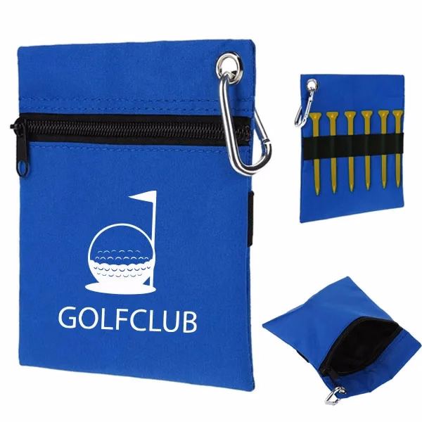 Nylon Golf Tee Bag with Carabiner