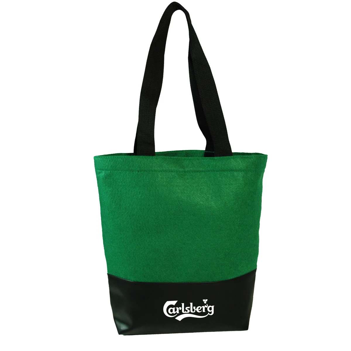 Heavy Velvet Tote With Leatherette Base, custom tote bag with logo imprint 1