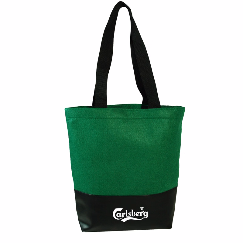 Heavy Velvet Tote With Leatherette Base