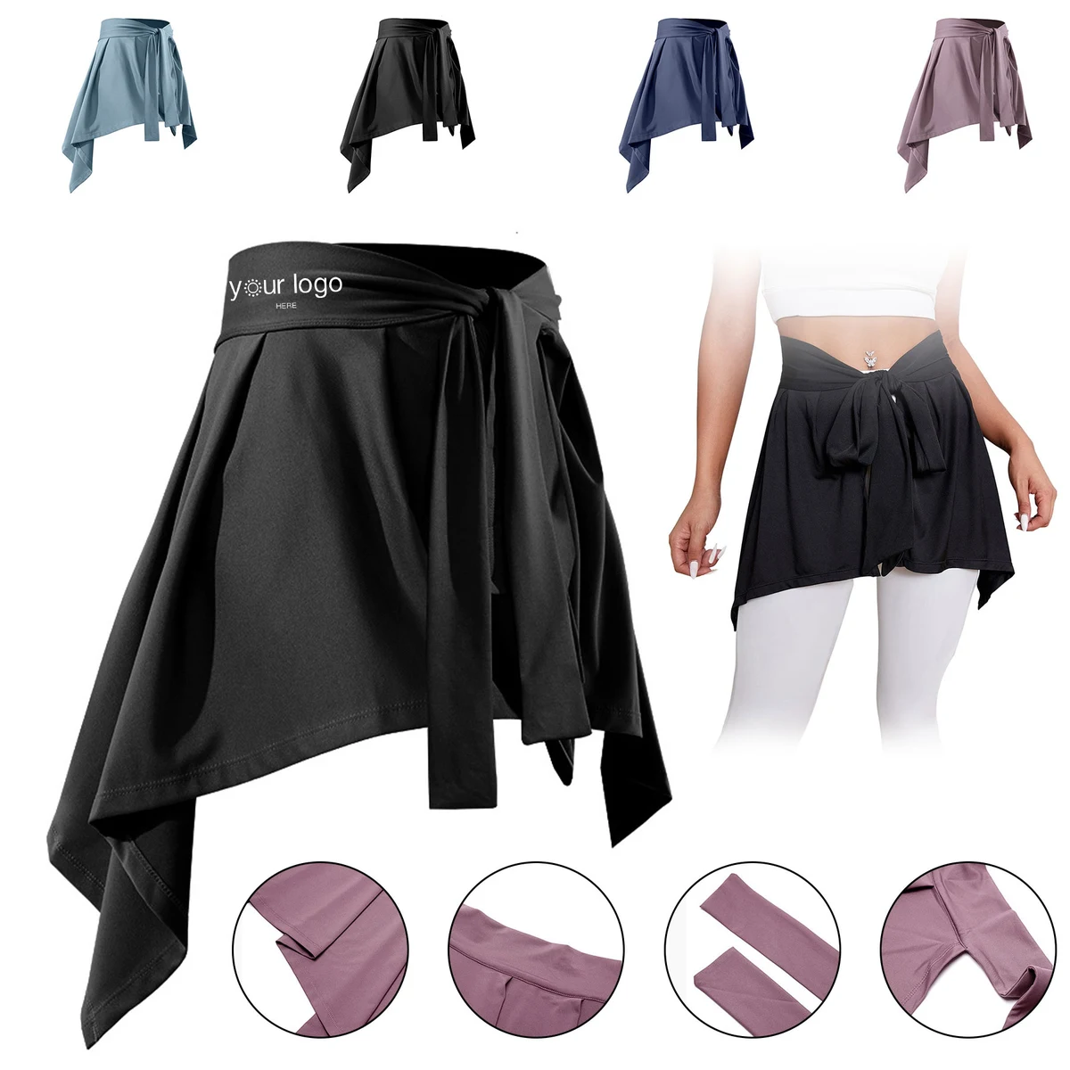 Asymmetrical Hem One Piece Skirt Cover Ups 1