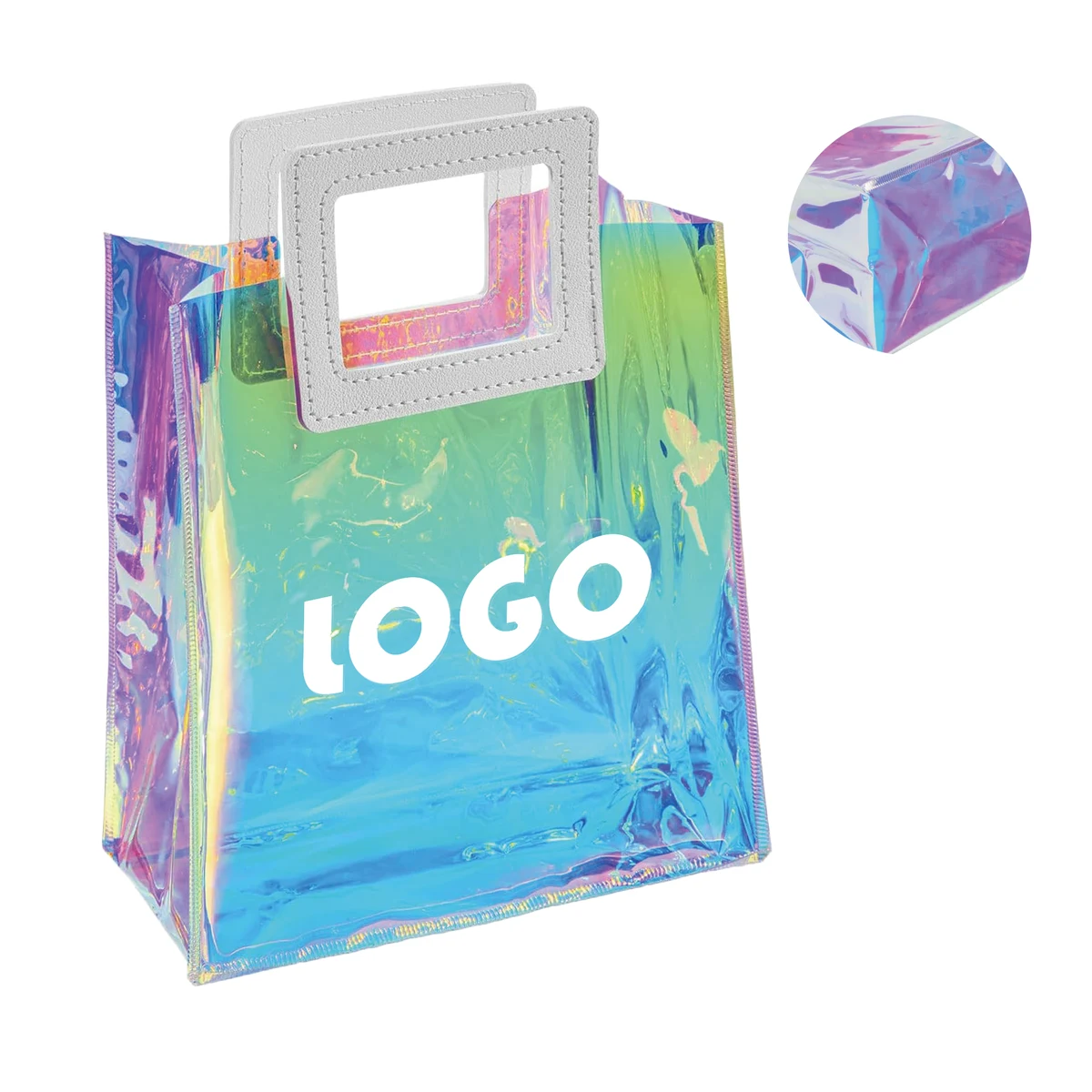 Holographic Laser PVC Fashon Shopping Tote Bag 1