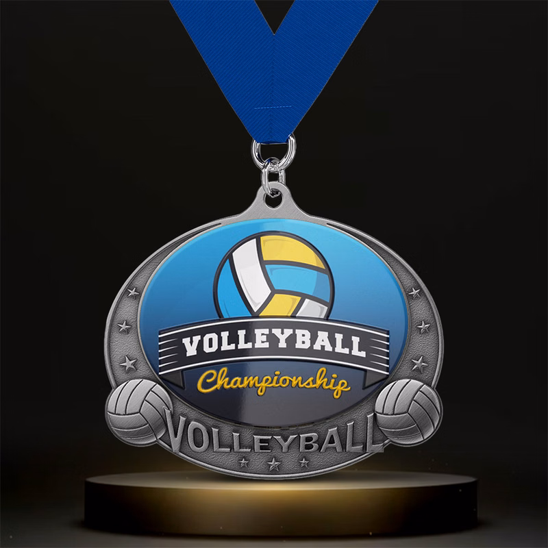 2" UV Printed Volleyball Medals