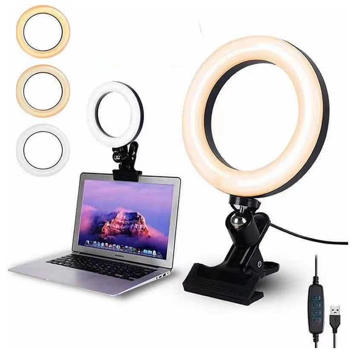 6 Inch Table Clip Ring Selfie Light 1