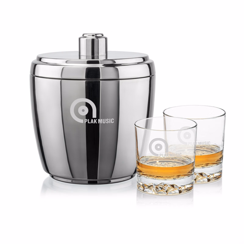Pescara Ice Bucket & Cassidy On-the-Rocks Set