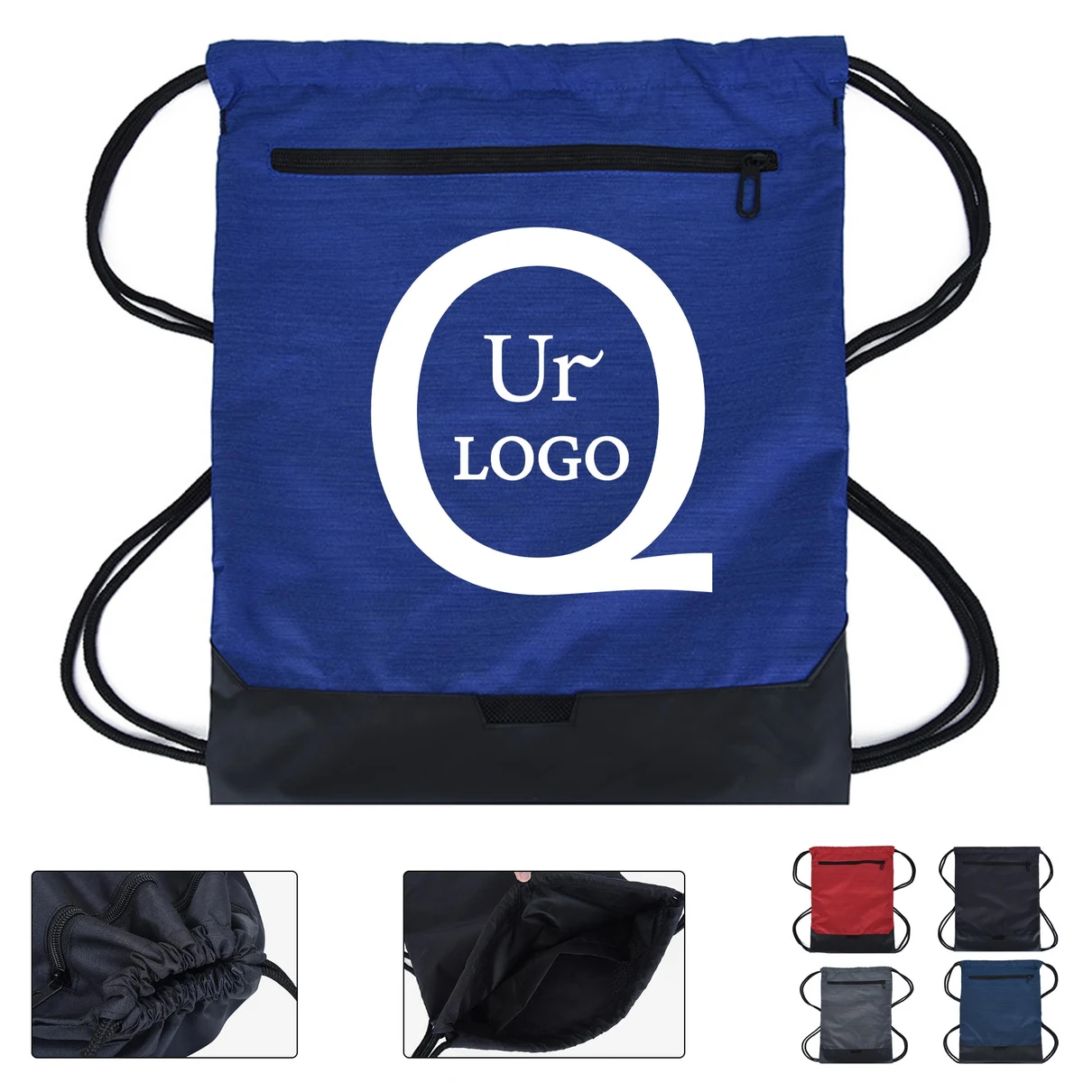 13.39X18.11 Inch Oxford Fabric Drawstring Backpack 1