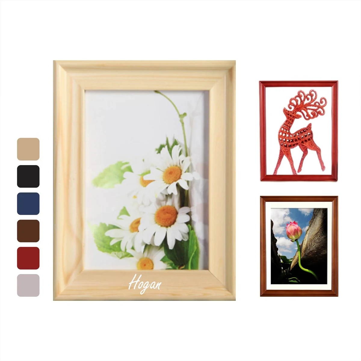 Solid Wood Picture Frame Hanging Wall Table 7 Inches 1