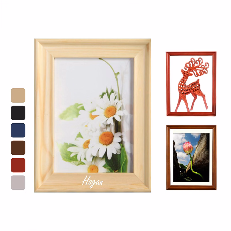Solid Wood Picture Frame Hanging Wall Table 7 Inches