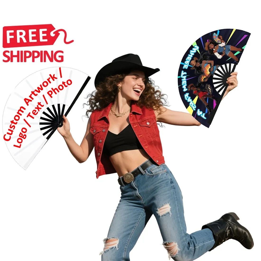 Bulk Custom Foldable Dance Fans Line Dancing with Photo 2025 1