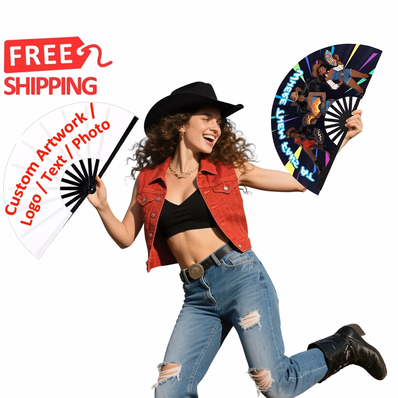 Bulk Custom Foldable Dance Fans Line Dancing with Photo 2025