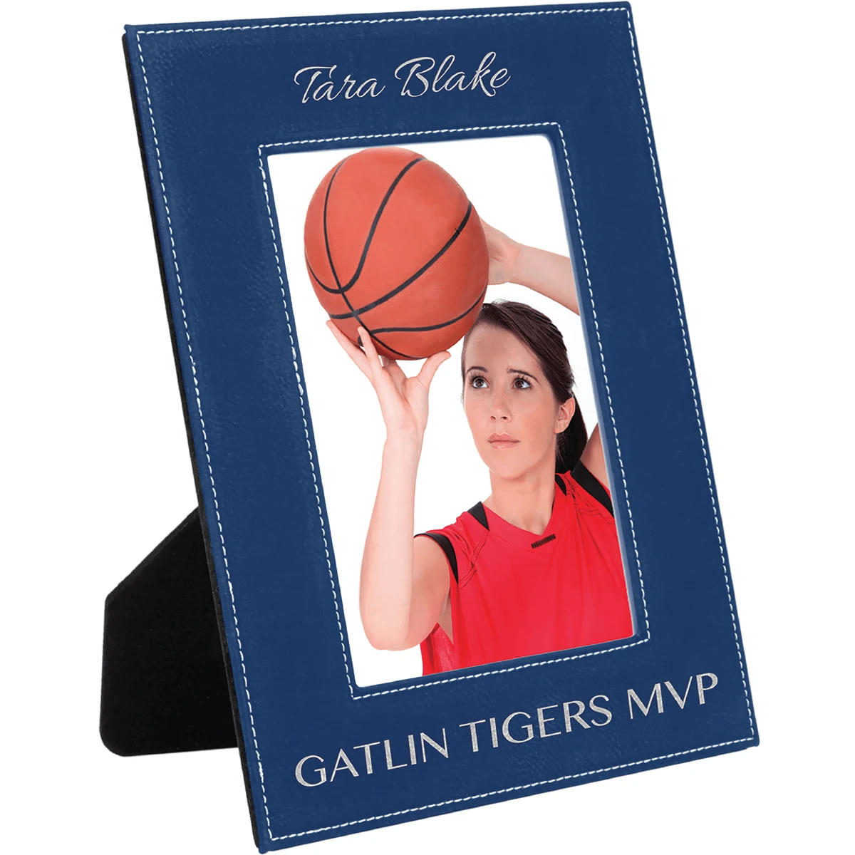 5" x 7" Blue & Silver Leatherette Photo Frame 1