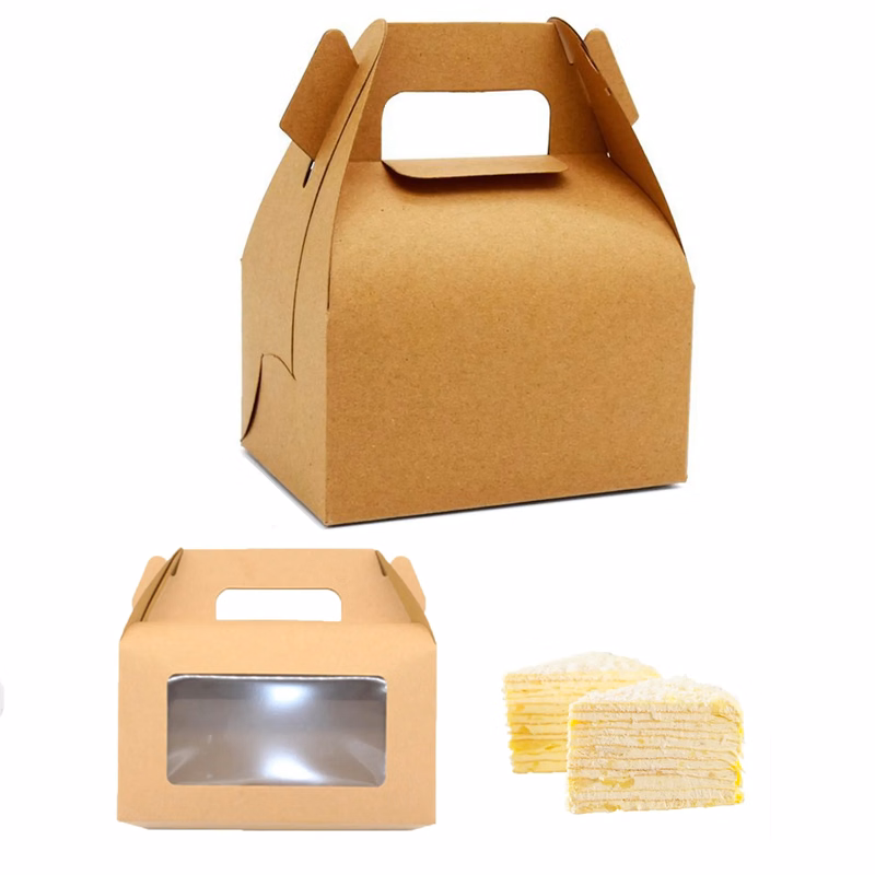 MOQ500 Economy Kraft Paper Custom Cake Box