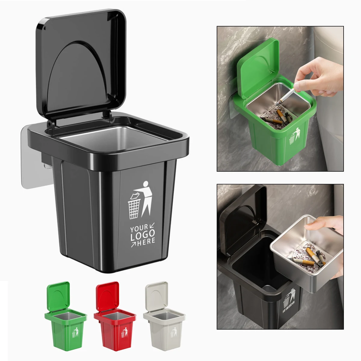 Bathroom Wall-Mounted Cigarette Ashtray 1