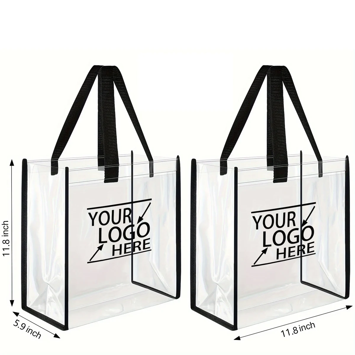 Clear Tote Bag, custom tote bag with logo imprint 1