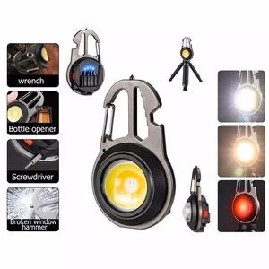 LED Aluminum Alloy Flashlight Keychain Light With Bracket