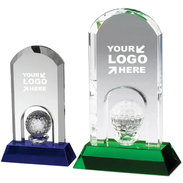 Domed Crystal Golf Award 1