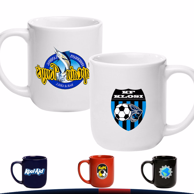 16 oz. Multicolor Glossy Ceramic Mugs