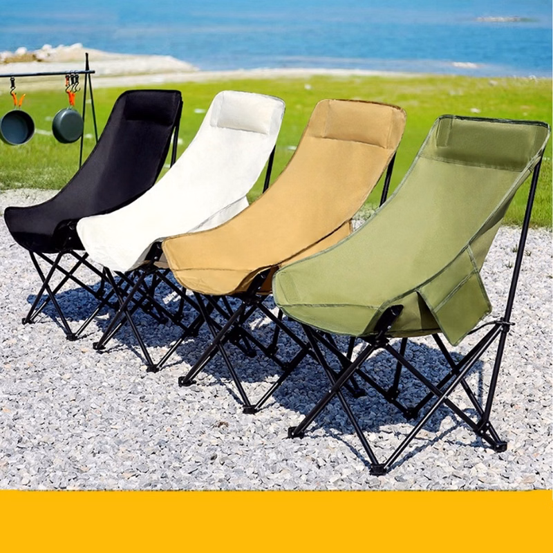 Outdoor high-back folding chair