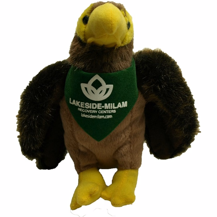 7" Hawk with Bandana and One Color Imprint
