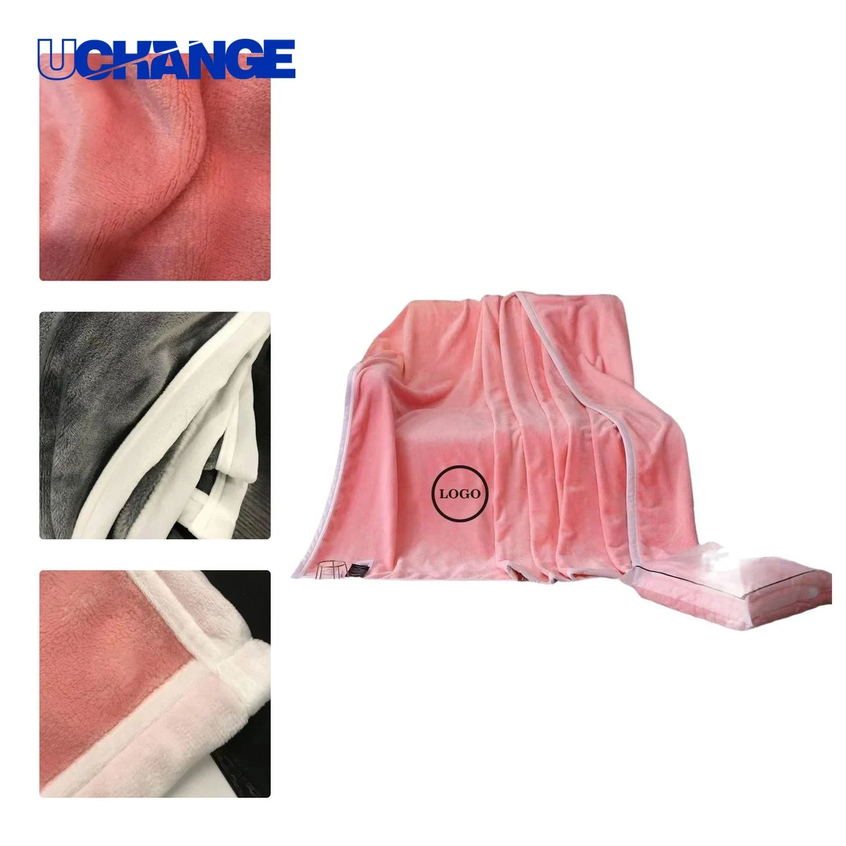 Embroidered Flannel Blanket Throw 1
