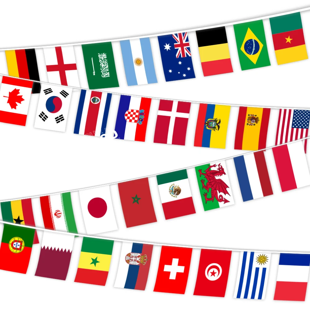 32pcs Qatar World Cup National Flag Series 1