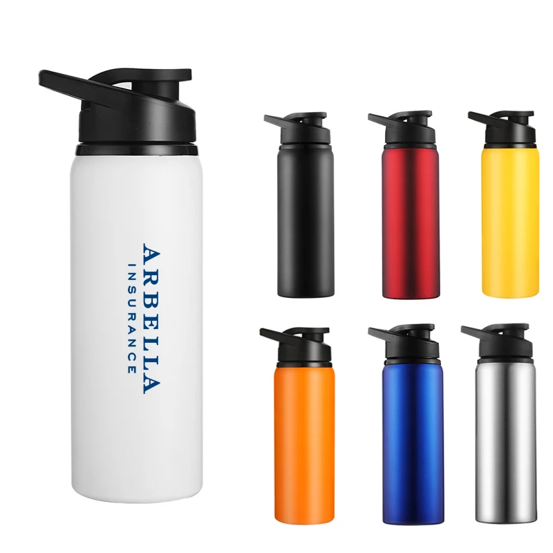 24oz Single-Layer Stainless Steel Sports Kettle, custom water bottle with logo imprint 1