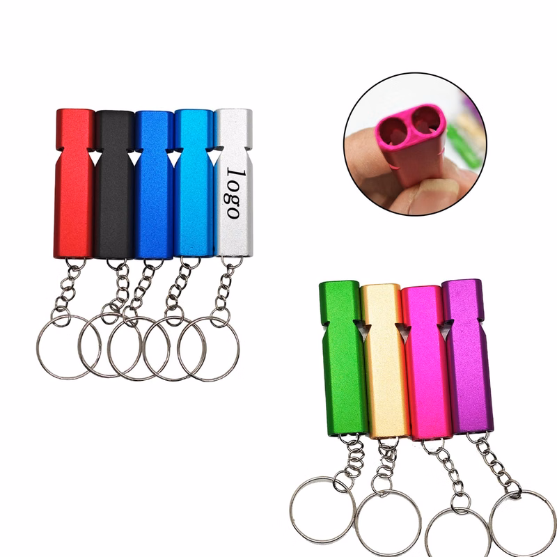 Aluminum Alloy Outdoor Double-Tube Whistle