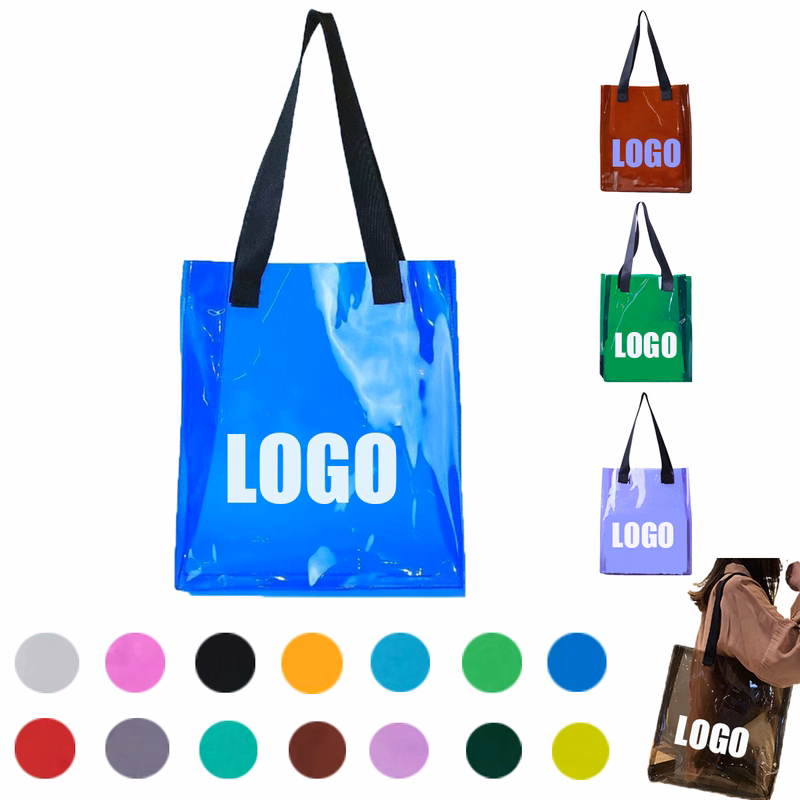 Custom Clear PVC Jelly Color Tote Bag