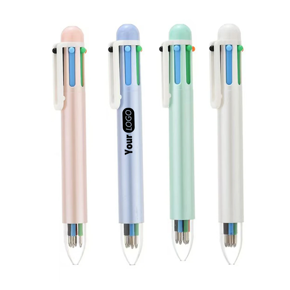 Six Color Plastic Retractable Ballpoint Pen 1