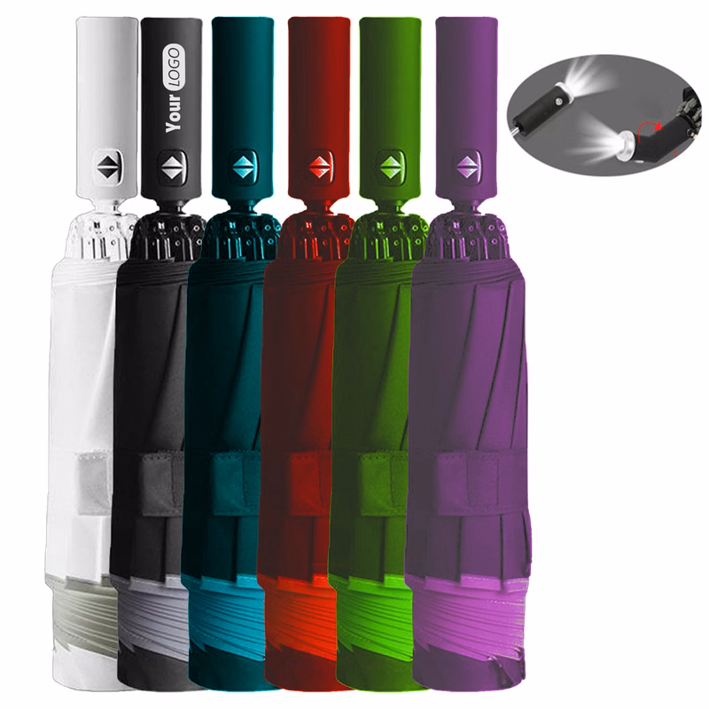 Drop Cloth Innovative 10-Bone Auto Led Inverted Umbrella For Rainy Days
