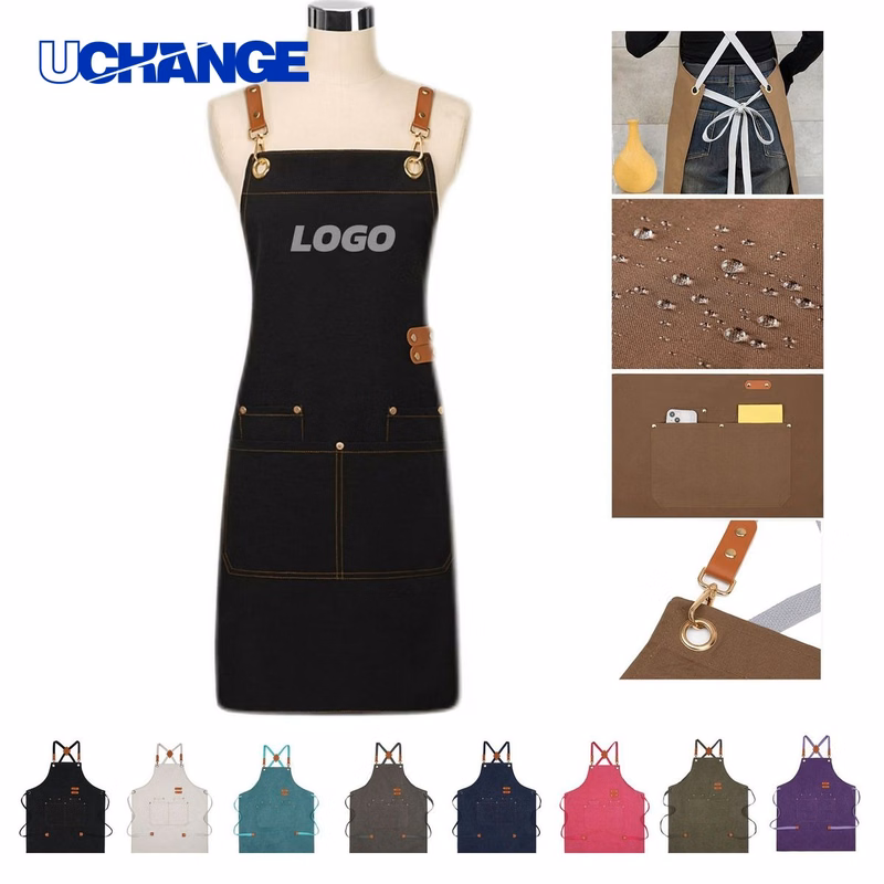 Canvas Waterproof Oilproof Pockets Apron