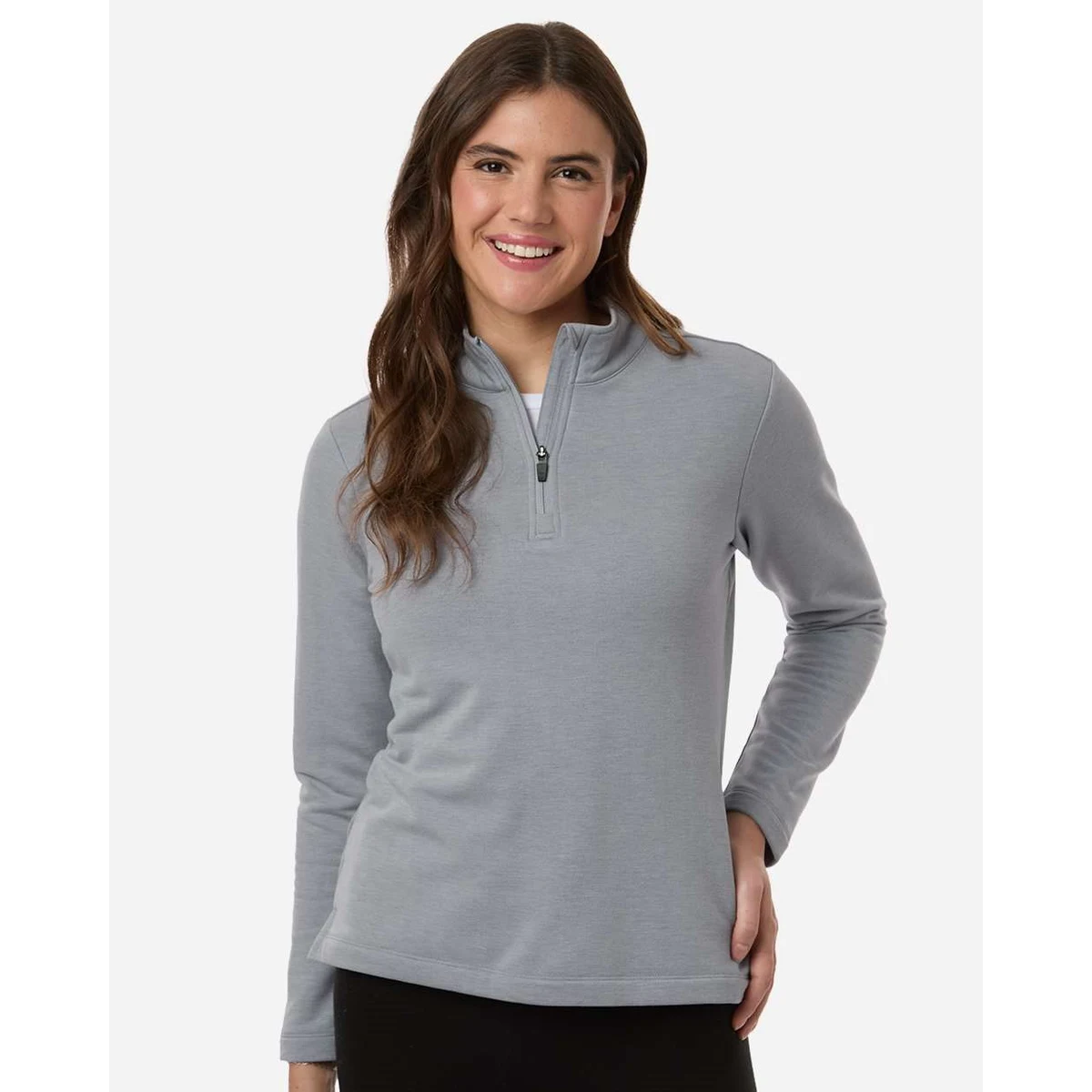 Women's Stretch Quarter-Zip Fleece Pullover - STF870L, custom hoodie or sweatshirt with logo imprint 1