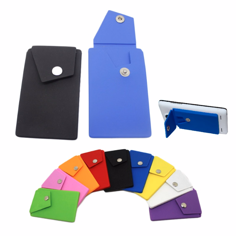 Silicone Cell Phone Wallet w/ Stand