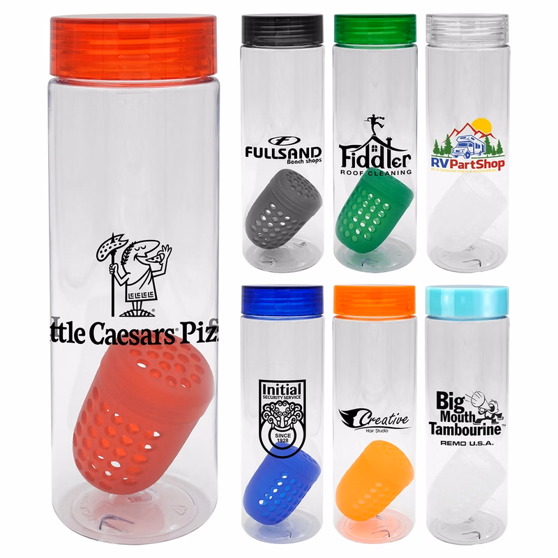 Clear View 24 oz. Recycled Bottle With Floating Infuser