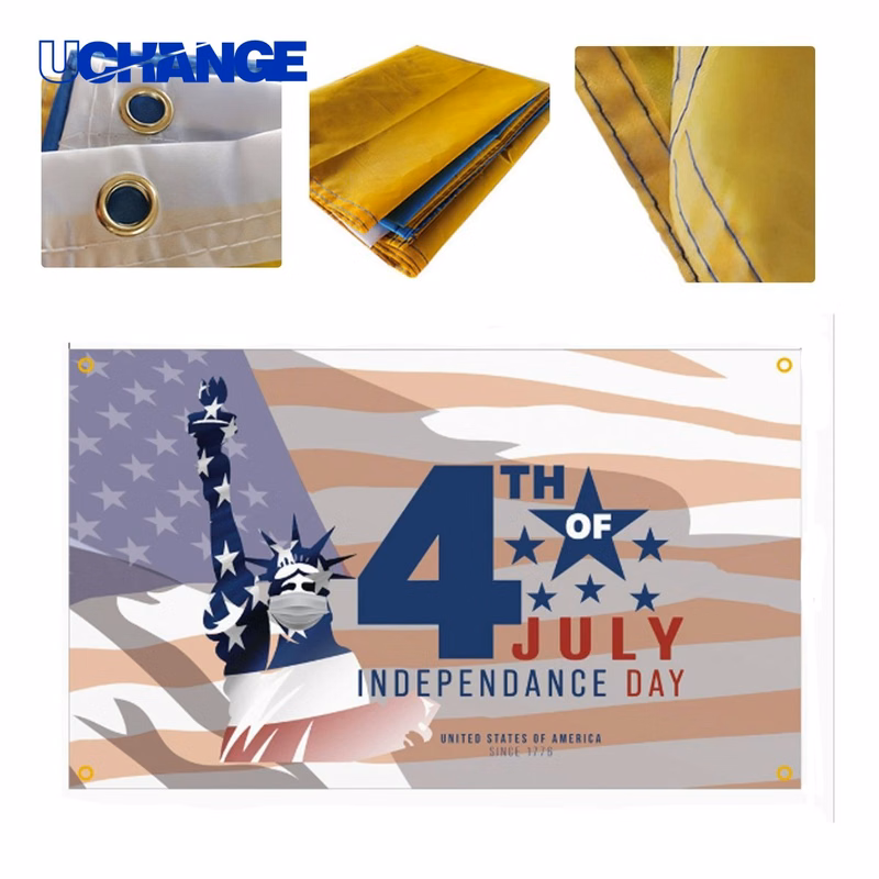 Custom USA Independence Day Flag Banner