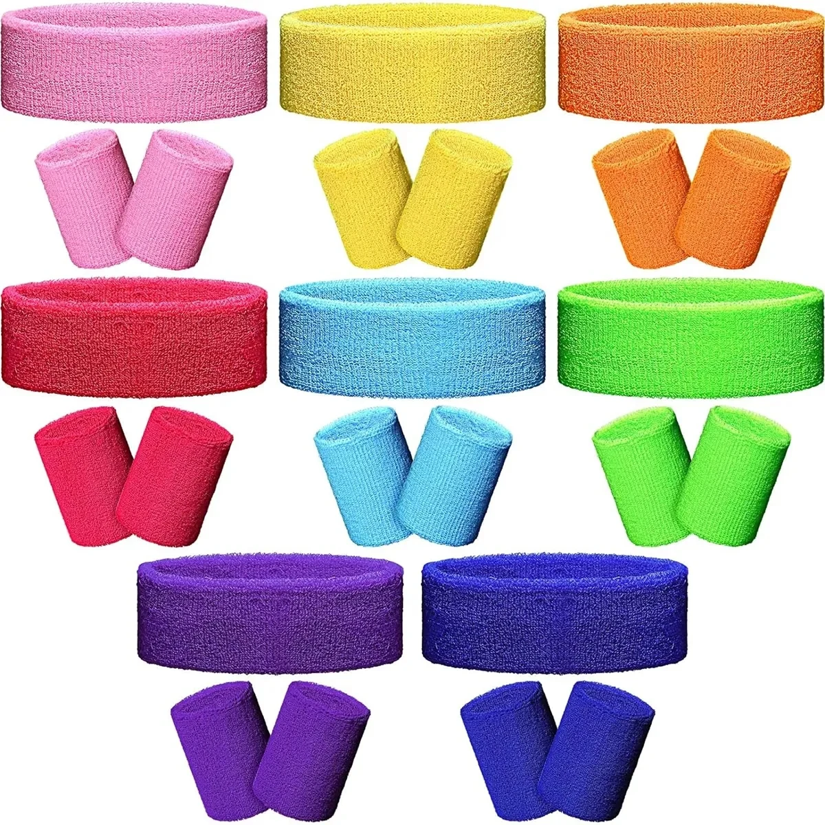 Headband Wristband Set Terry Cloth 1