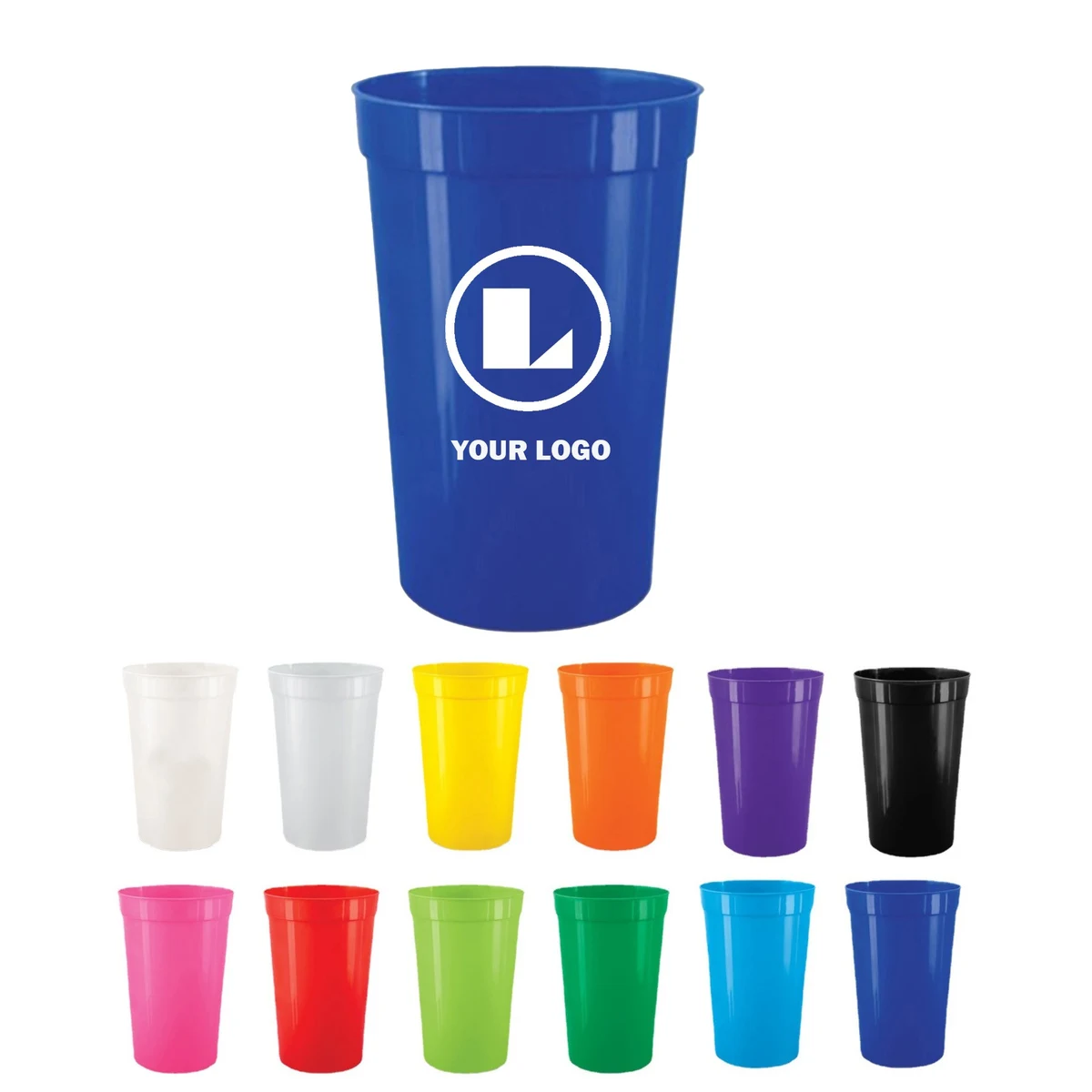 16Oz. Reusable Smooth Plastic Stadium Cup 1